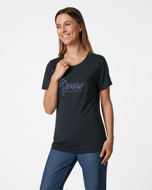 Womens tees Spurs Womens Navy Holographic Dot Tee 