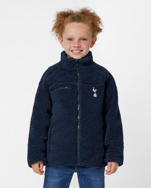 Spurs Kids Navy Teddy Fleece Jacket 