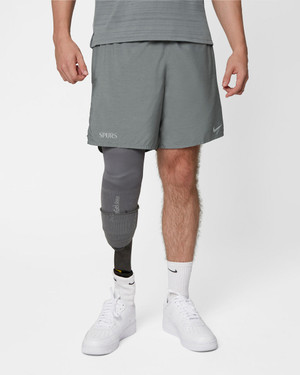 Nike Running Spurs Nike Mens Grey 2in1 Running  Shorts 