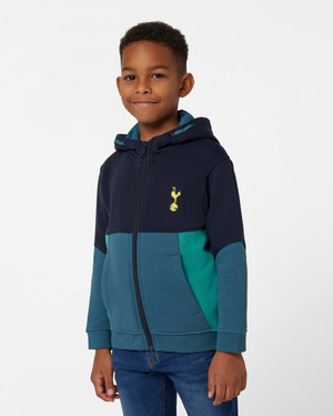 Spurs Kids Navy Colour Block Zip Through Hoodie | Official Spurs Store