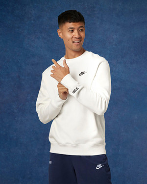 Nike Club Range Spurs Nike Mens White Club Sweatshirt Crew 