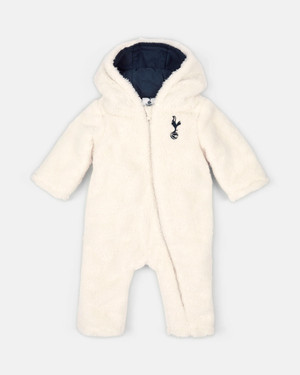  Spurs Baby Sherpa White Snuggle Suit 