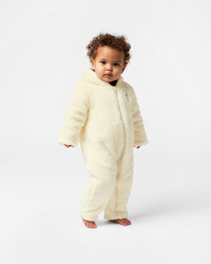  Spurs Baby Sherpa White Snuggle Suit 
