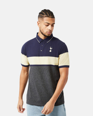 Spurs Mens Yarn Dyed Colour Block Polo Official Spurs Store