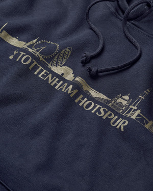  Spurs Mens Navy Skyline Hoodie 