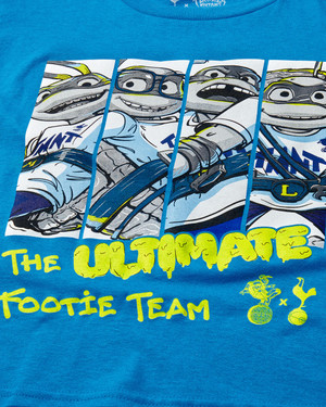 Spurs x Teenage Mutant Ninja Turtles Kids Blue Team Tee, Size 13