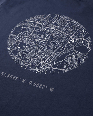 Spurs London N17 Map Navy T-Shirt