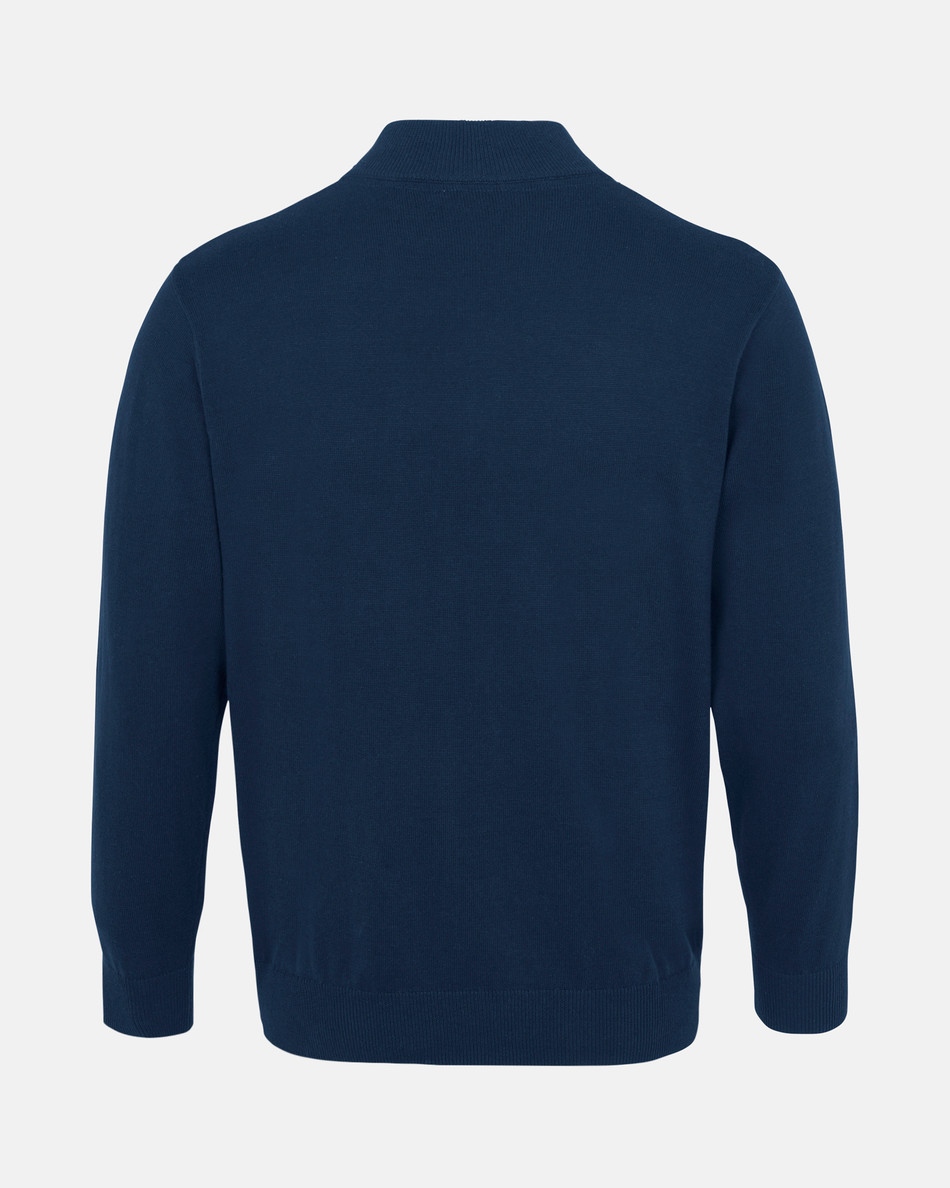 Spurs Mens 1/4 Zip Navy Cotton Jumper Spurs