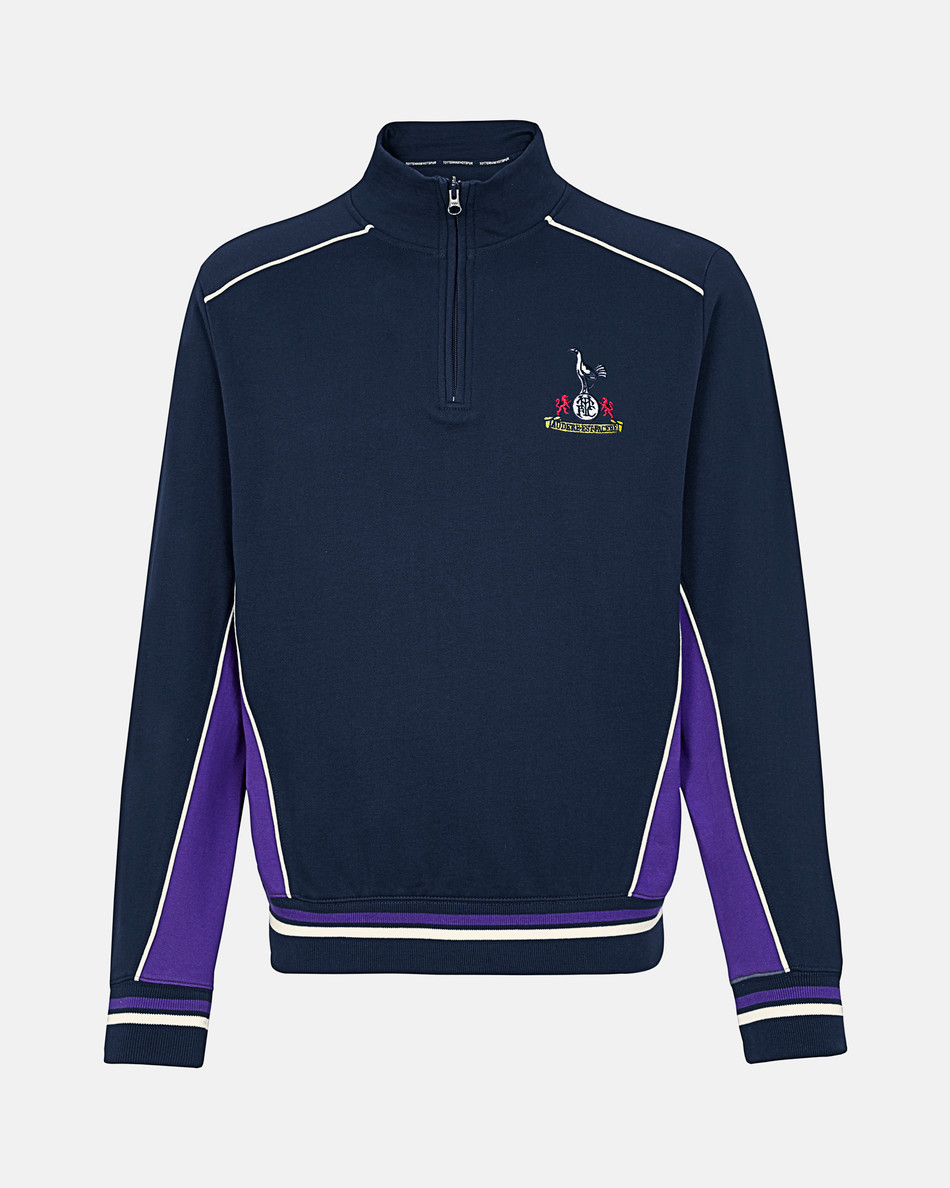 Spurs Mens Retro Crest 1/4 Zip Sweatshirt | Spurs