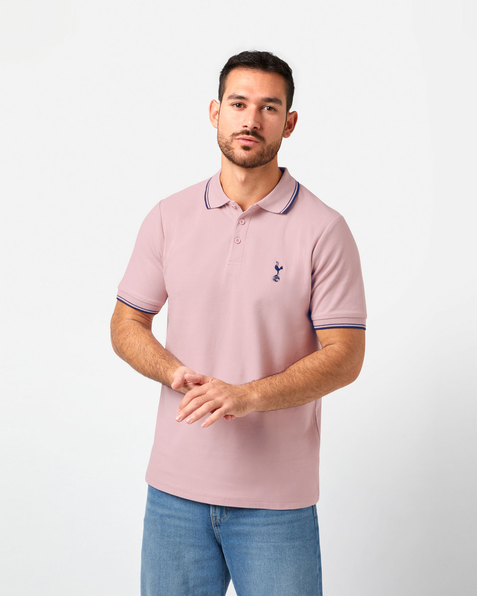 Spurs Tipped Cotton Piqué Polo Shirt Spurs Mens Tipped Cotton