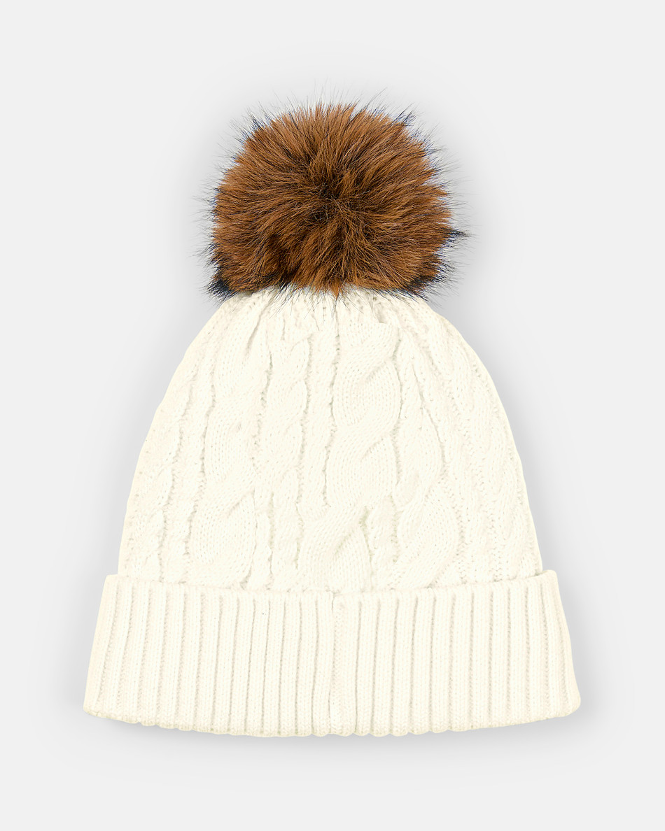Spurs Womens Cream Pom Beanie Spurs
