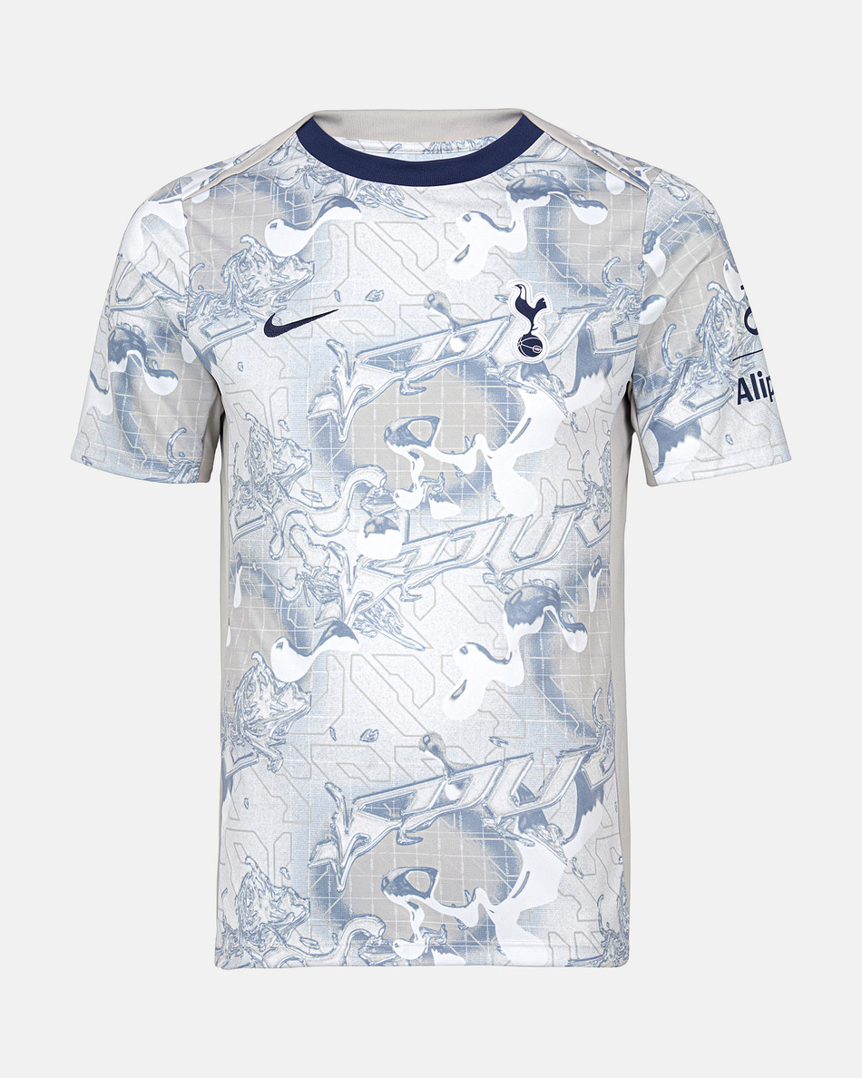 Spurs Nike Mens White And Grey Home Warm Up T-Shirt Spurs