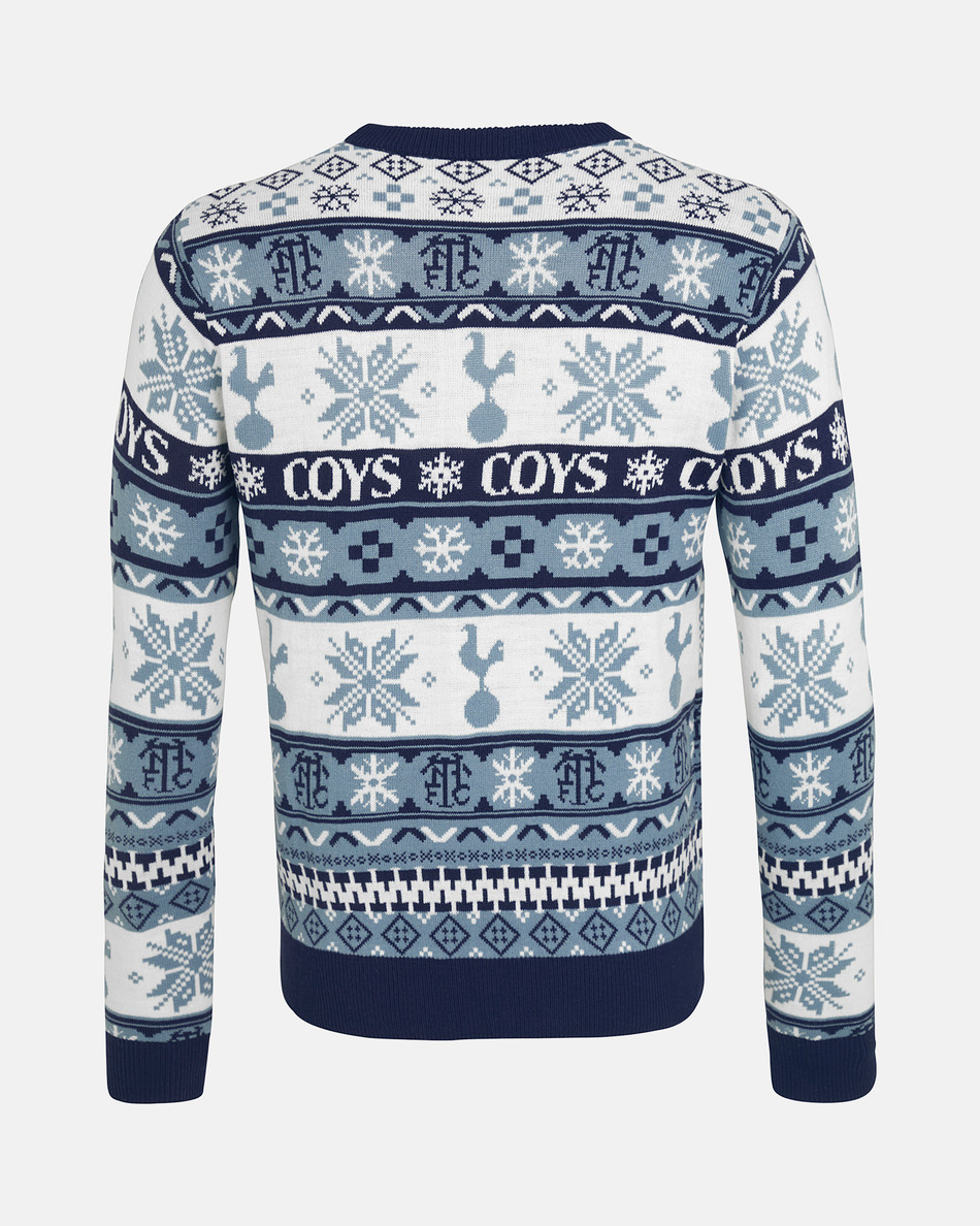 Spurs Adult Fairisle Navy Christmas Jumper Spurs