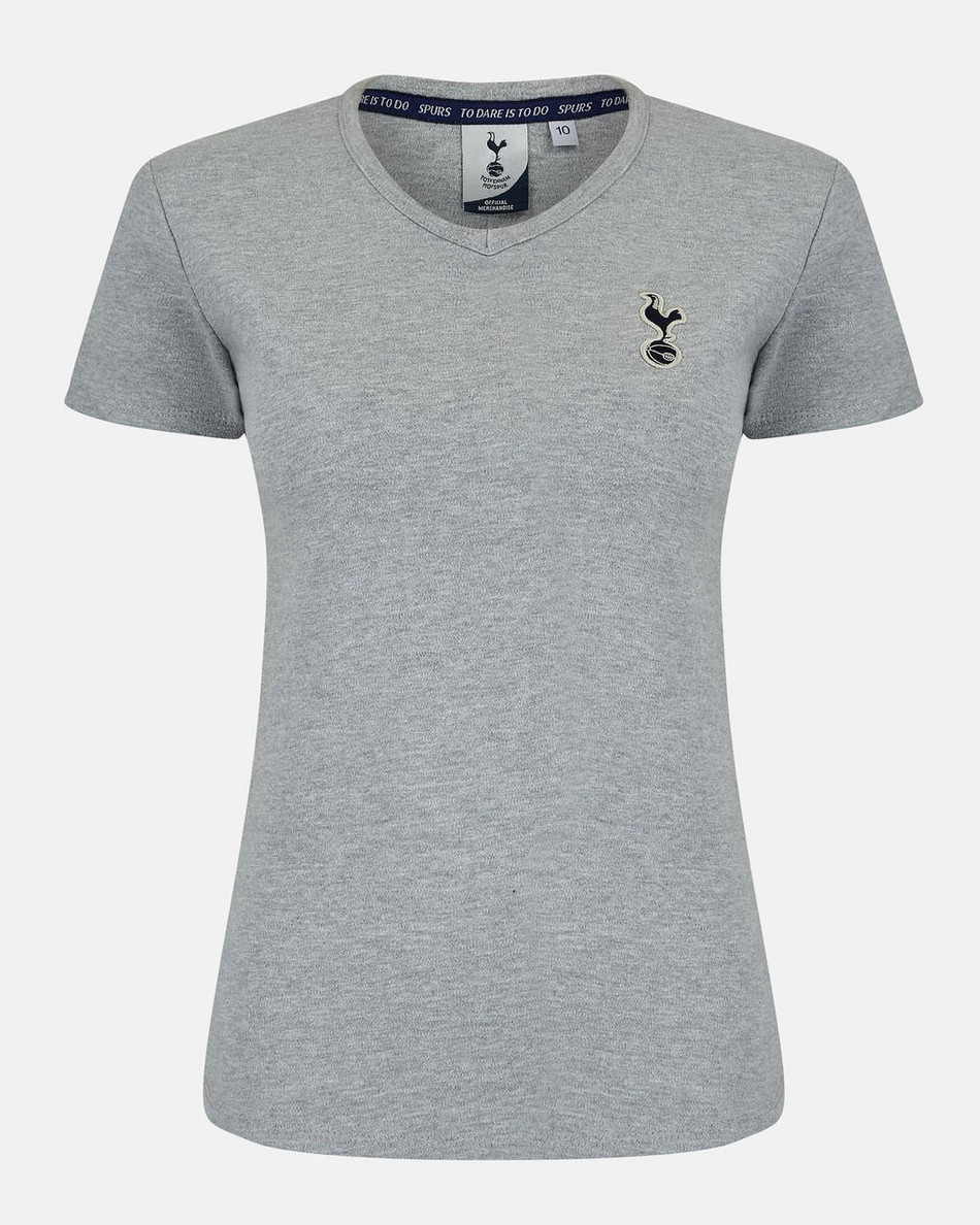 Spurs Womens Essentials Grey V Neck Tee Spurs1