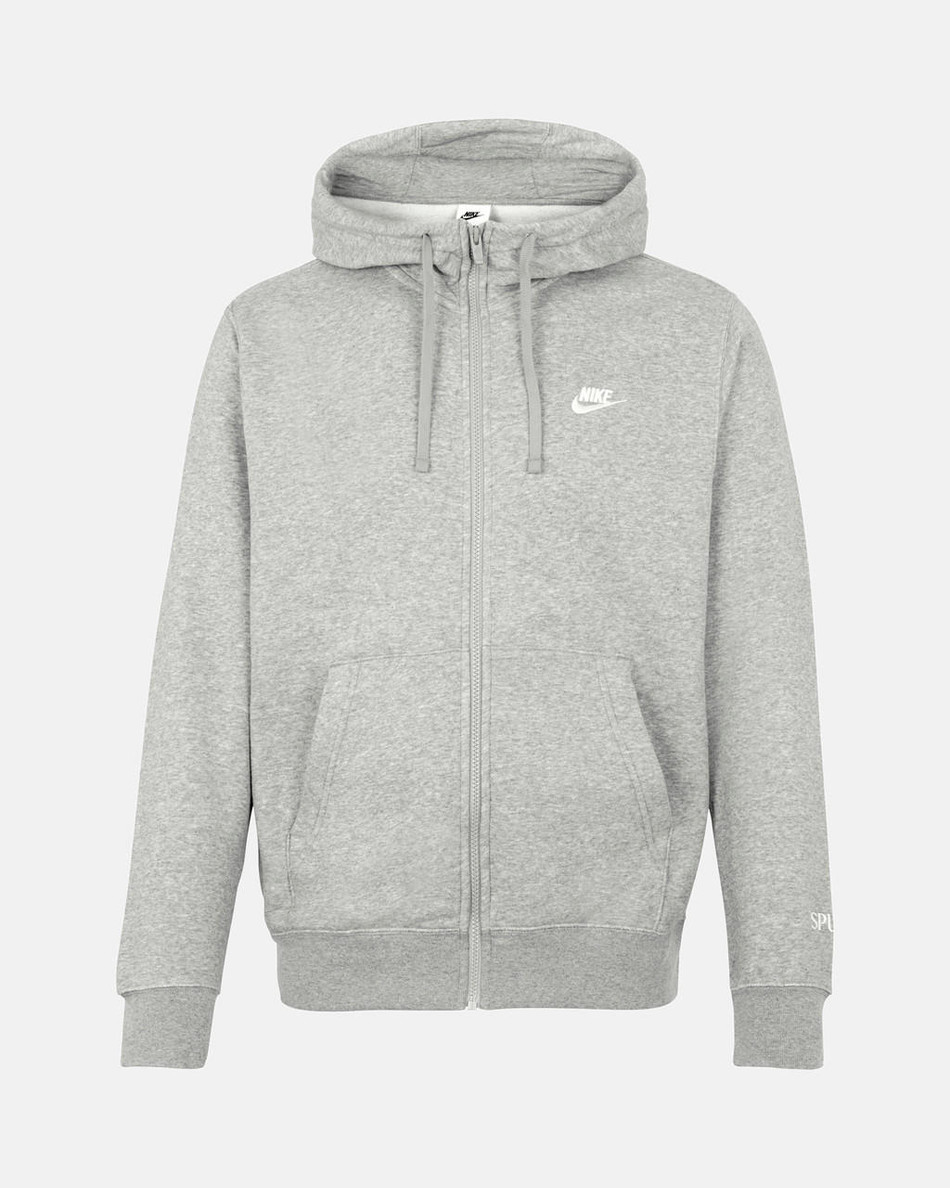 Spurs Nike Mens Grey Club Zip Hoodie Spurs Store