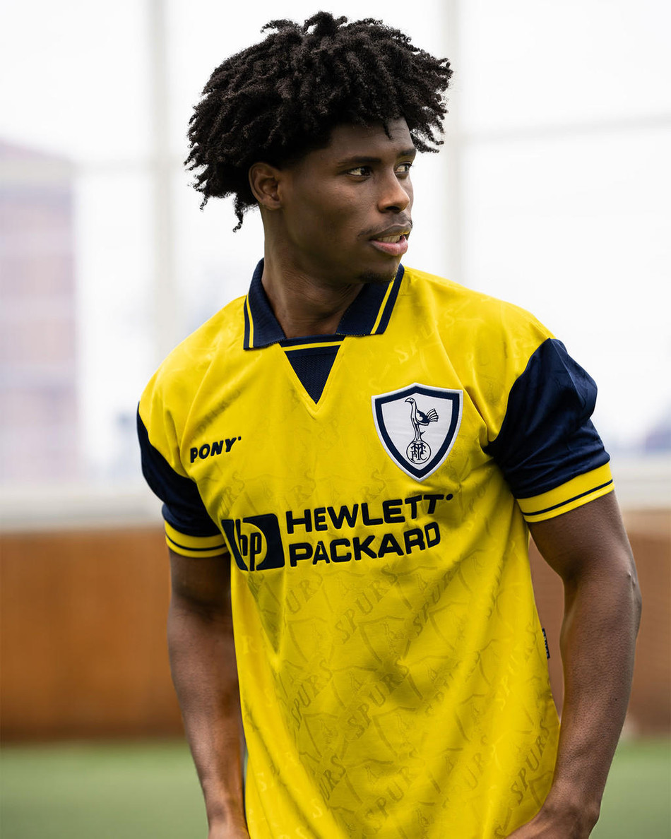 Footy Headlines Tottenham Yellow Away Kit Tottenham Hotspur 1992-1993 Third Shirt Vintage Umbro Shirt