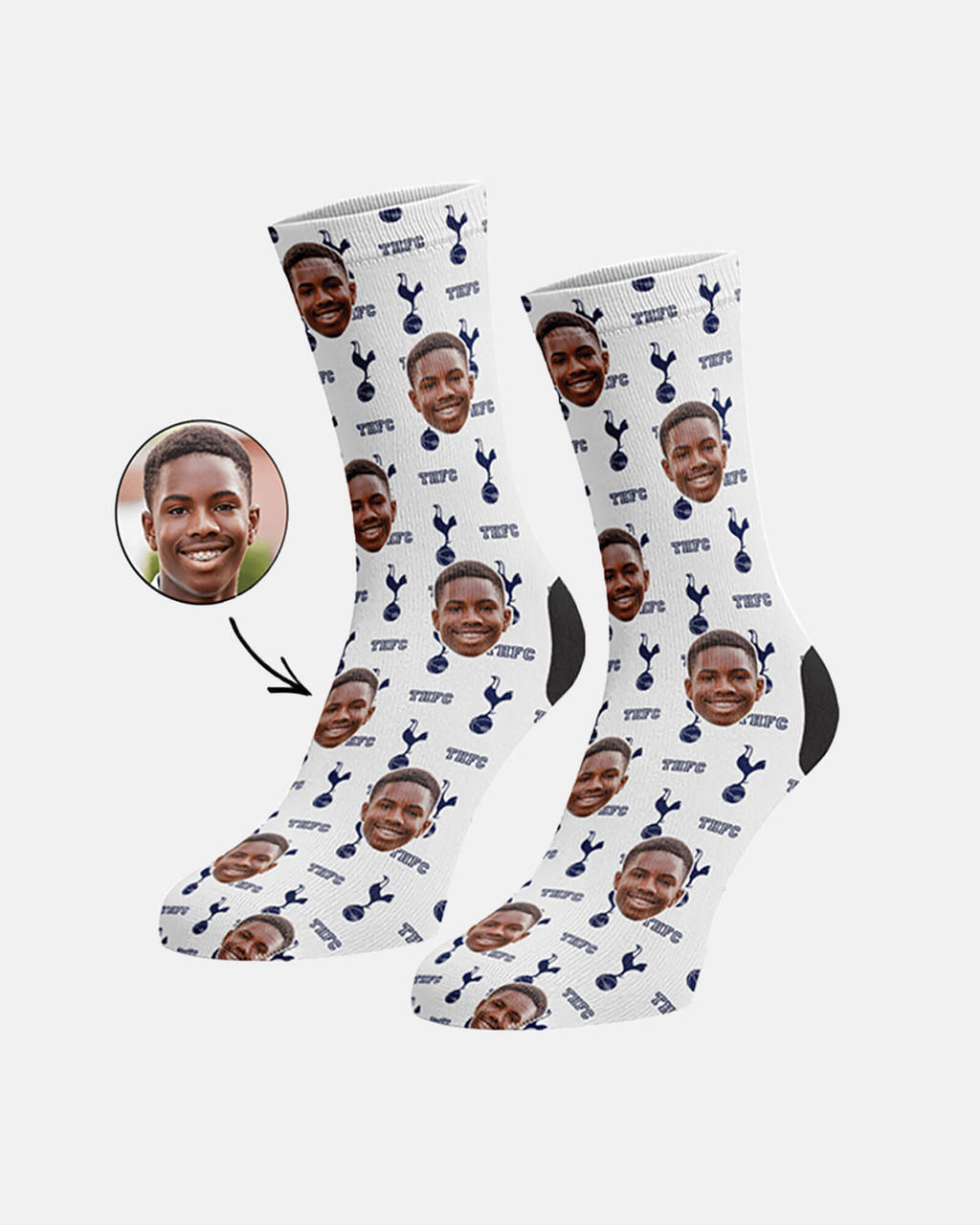 Spurs Personalised Pattern Socks 