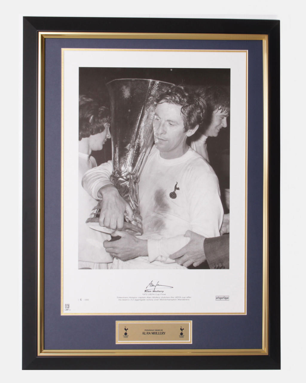 Signed merchandise Spurs Alan Mullery 1972 UEFA Cup Signed Framed Photo