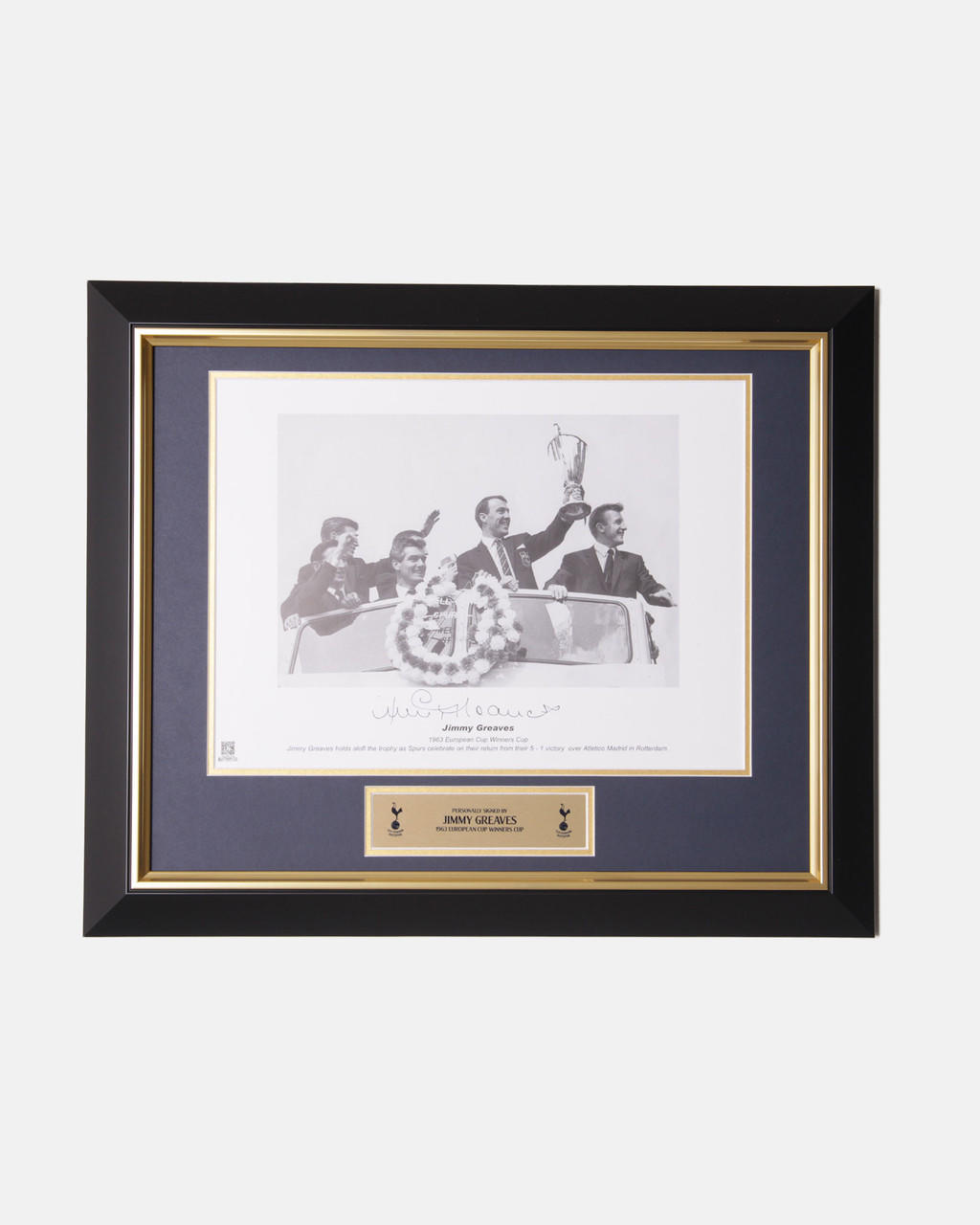  GREAVES 1963 EUROPEAN CUP SIGNED FRAMED PRINT 135512 