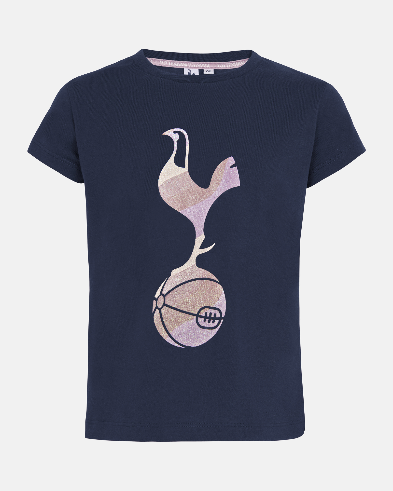 Spurs Kids Rainbow Glitter Navy T-Shirt