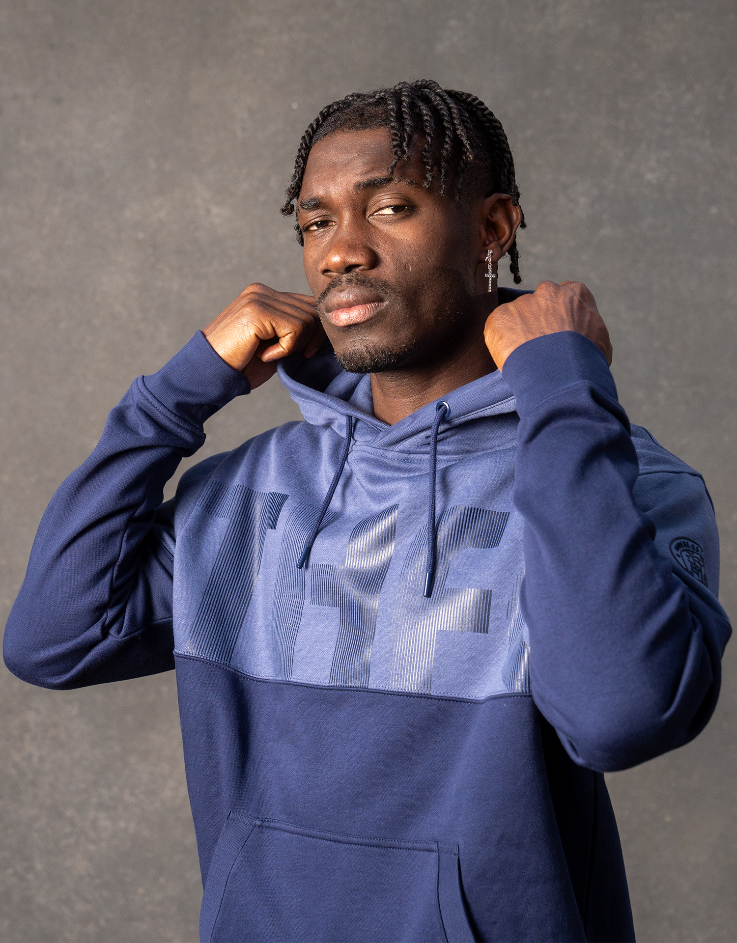 Spurs Mens Snood Neck Navy Hoodie | Official Spurs Store