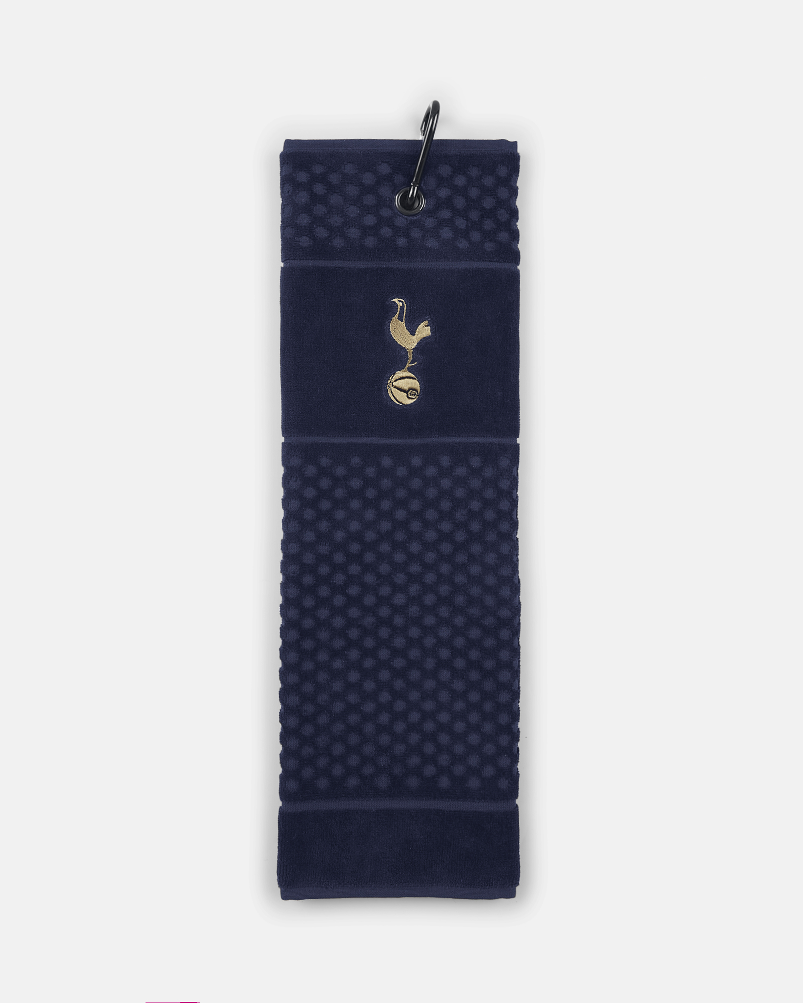 Spurs Crest Navy and Gold Golf Towel