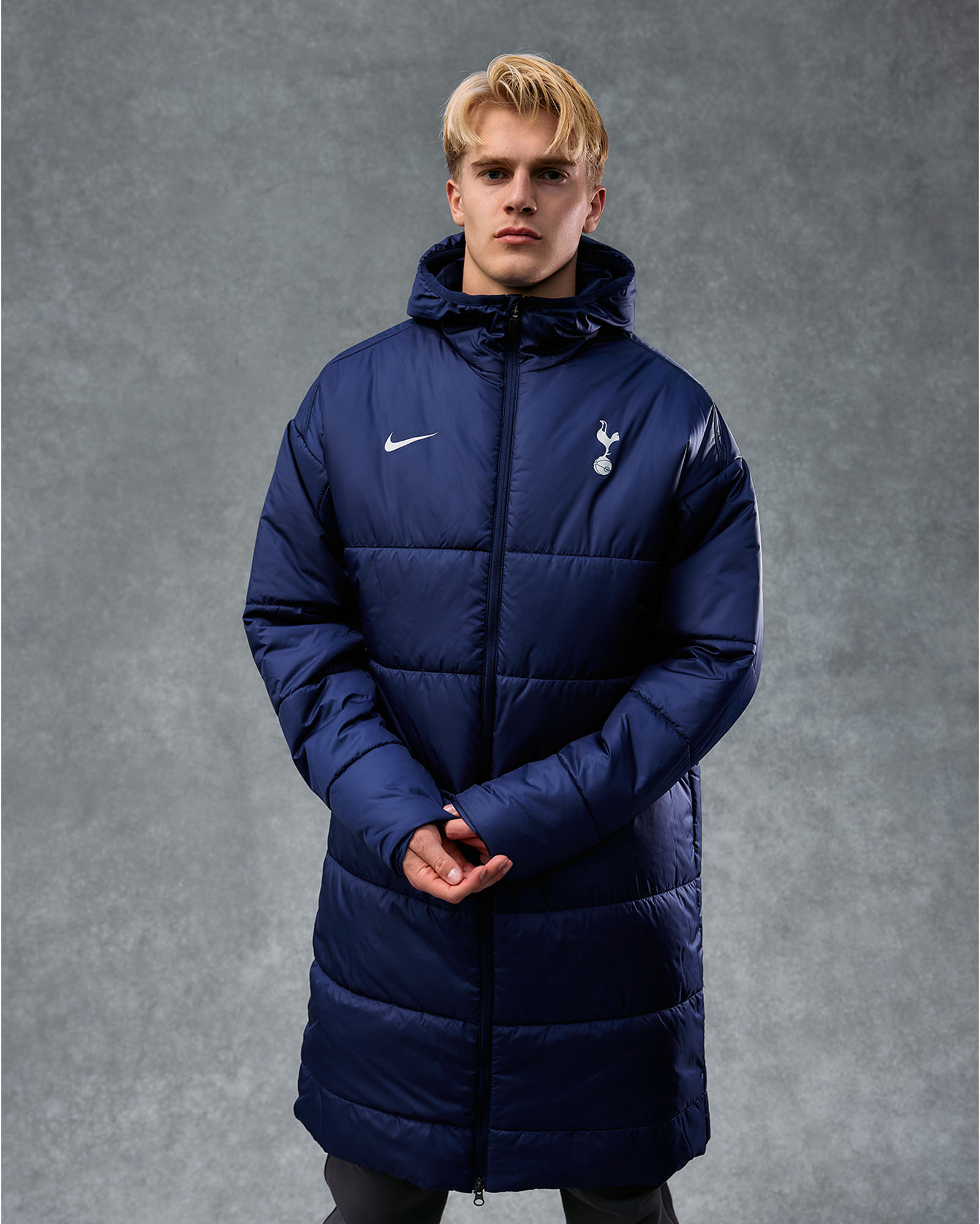 nike padded long jacket