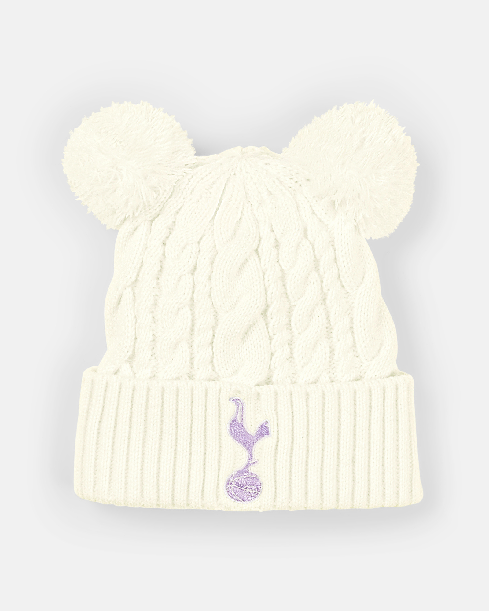 Spurs Kids Cream Pom Beanie