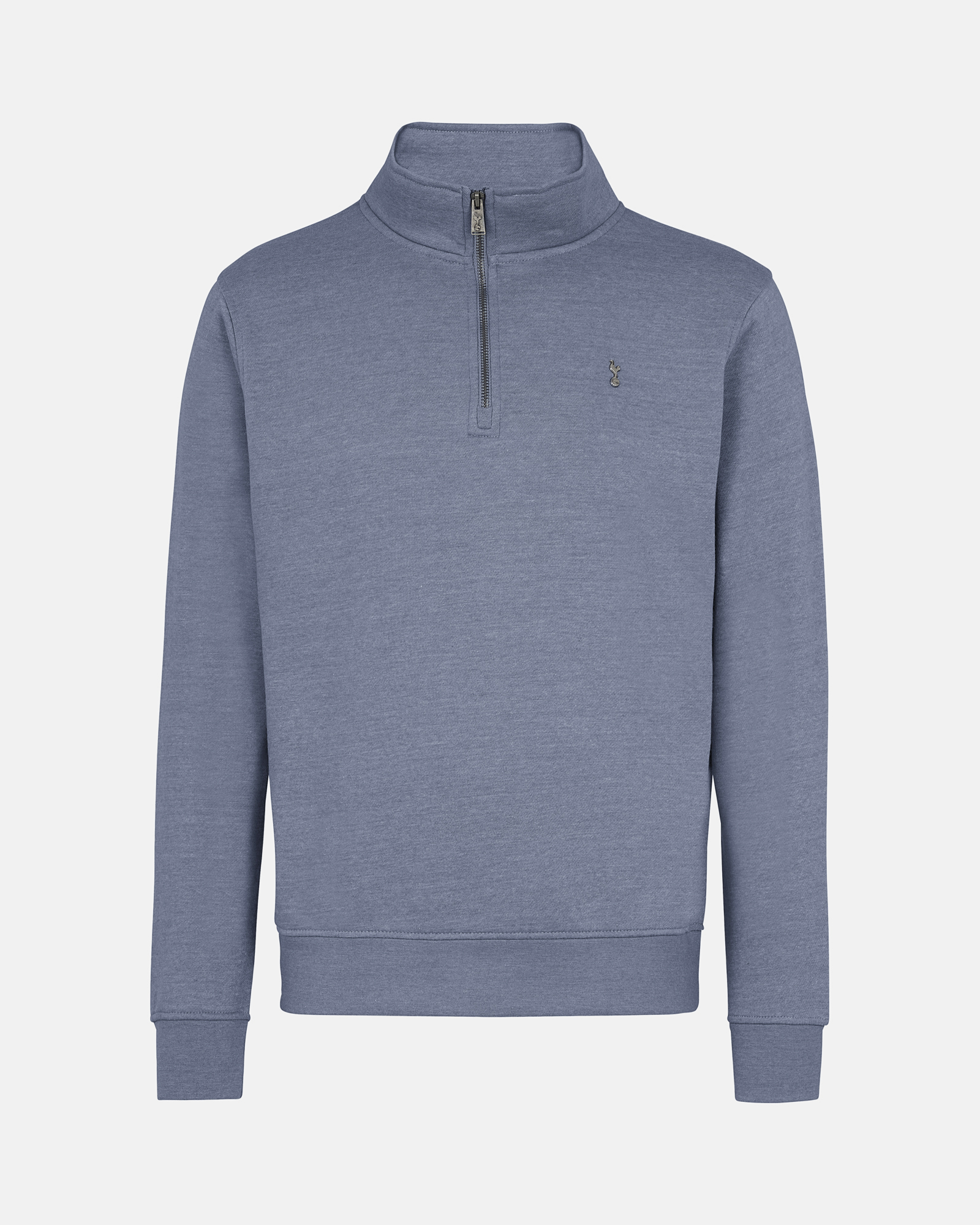 Spurs Mens Metal Crest 1/4 Blue Sweatshirt