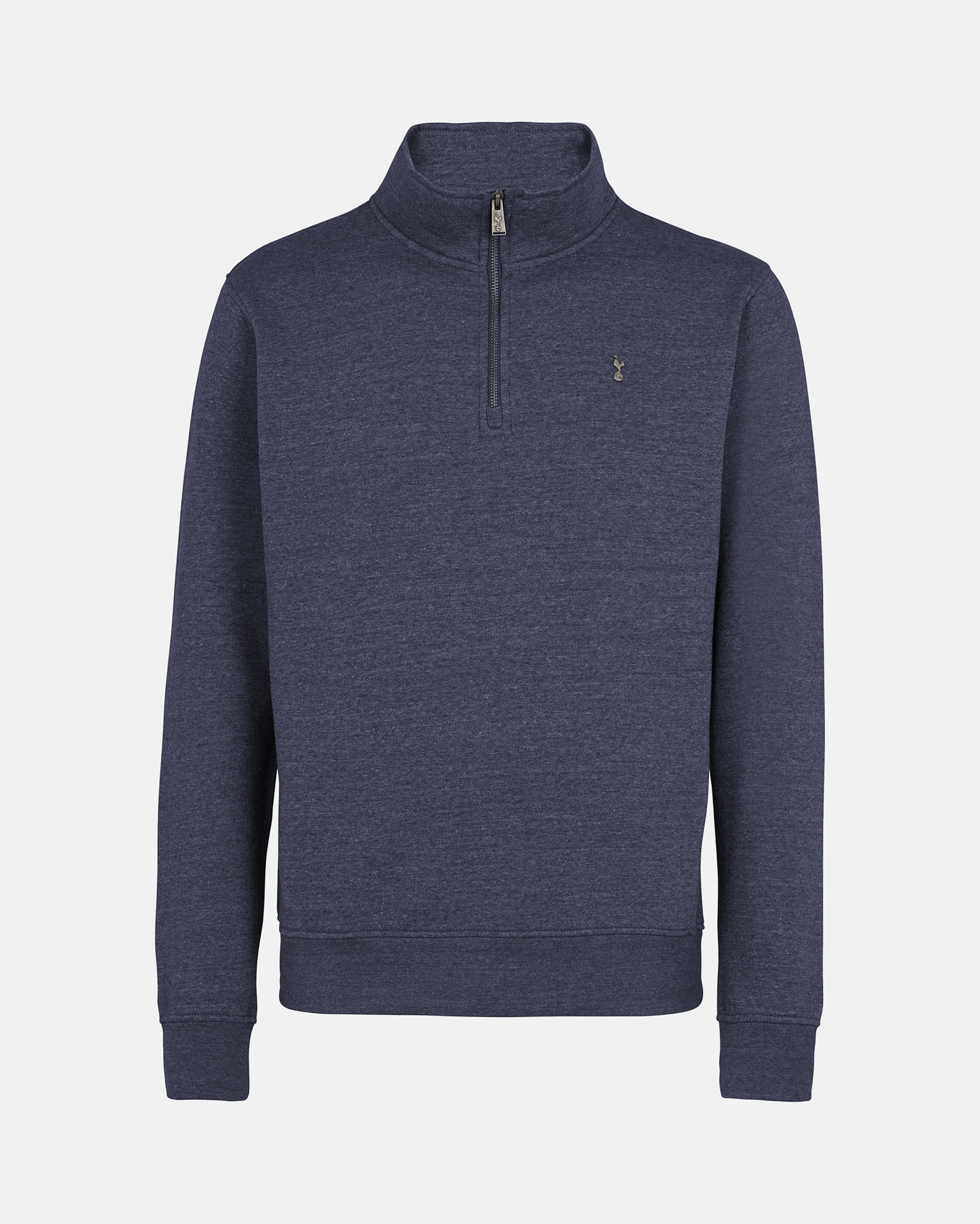 Spurs Mens Metal Crest 1/4 Zip Navy Sweatshirt