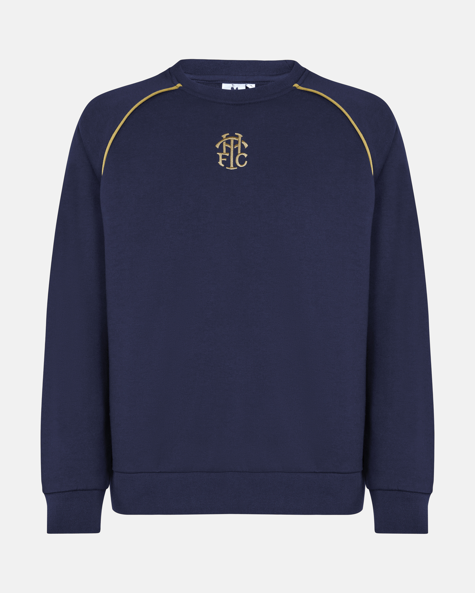 Spurs Mens THFC Gold Embroidered Navy Sweatshirt