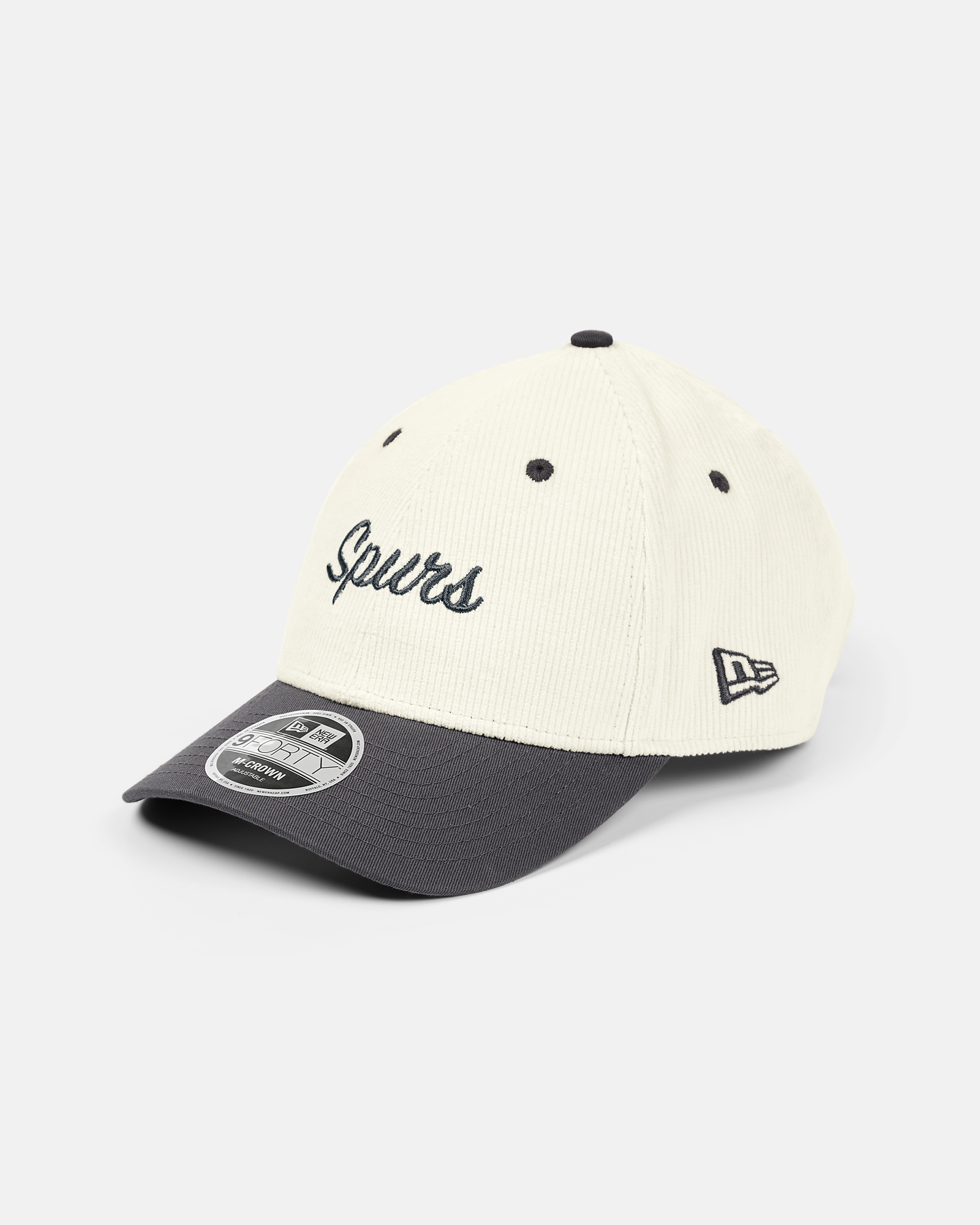 Spurs New Era Cream Cord 9FORTY M Crown Cap