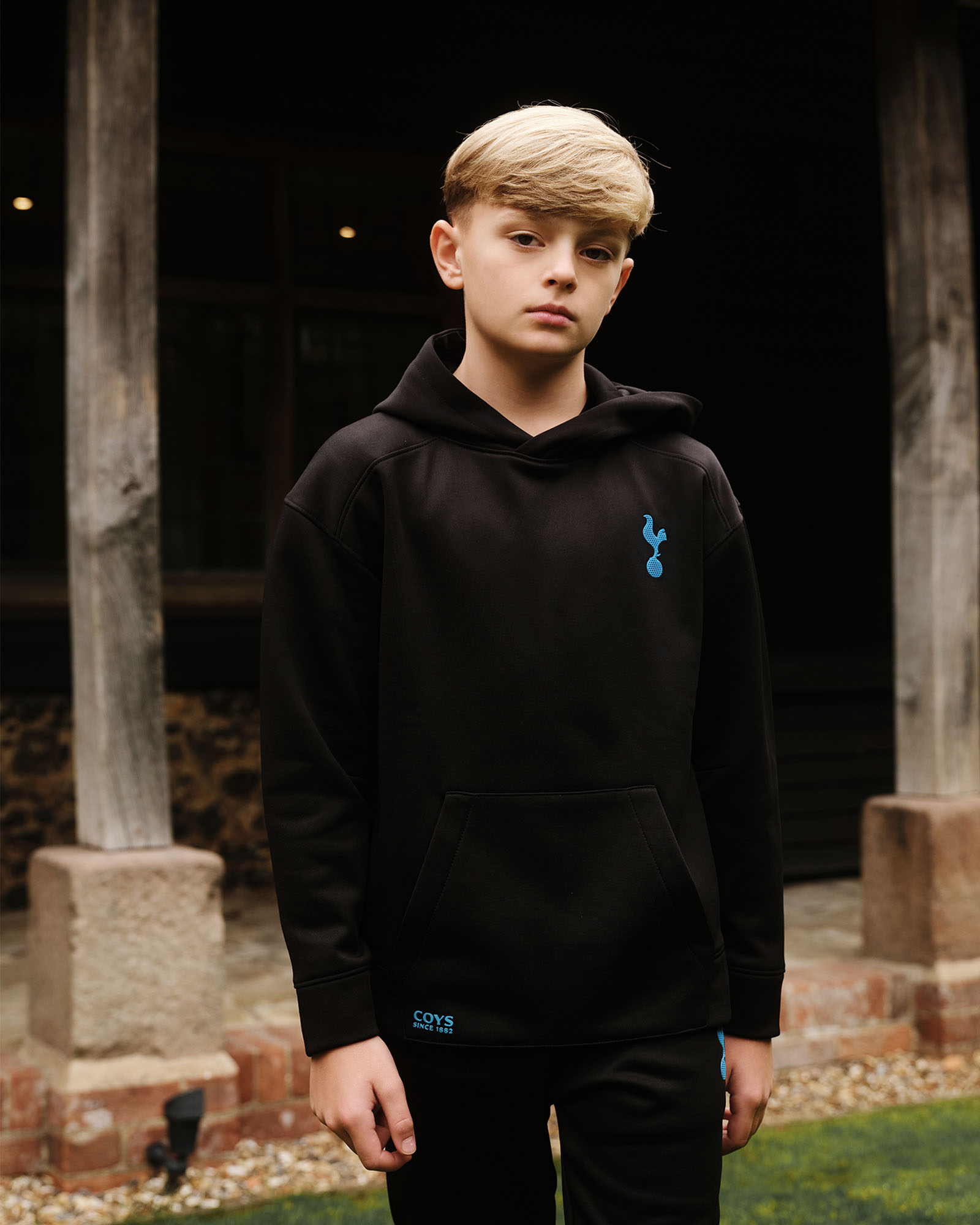 Spurs Kids Black Colour Pop Overhead Hoodie