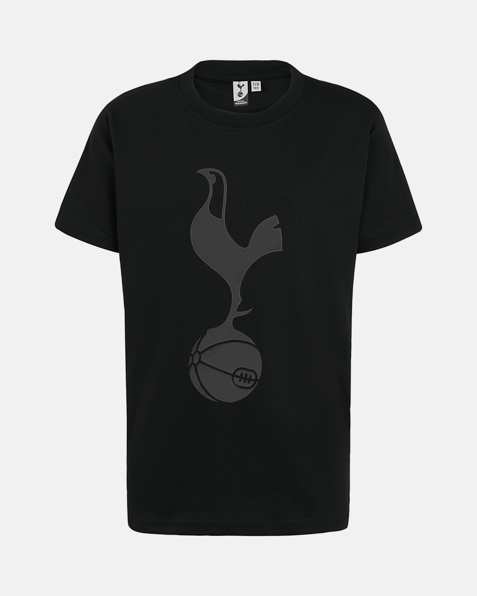 Spurs Kids Black Cockerel Print T-Shirt
