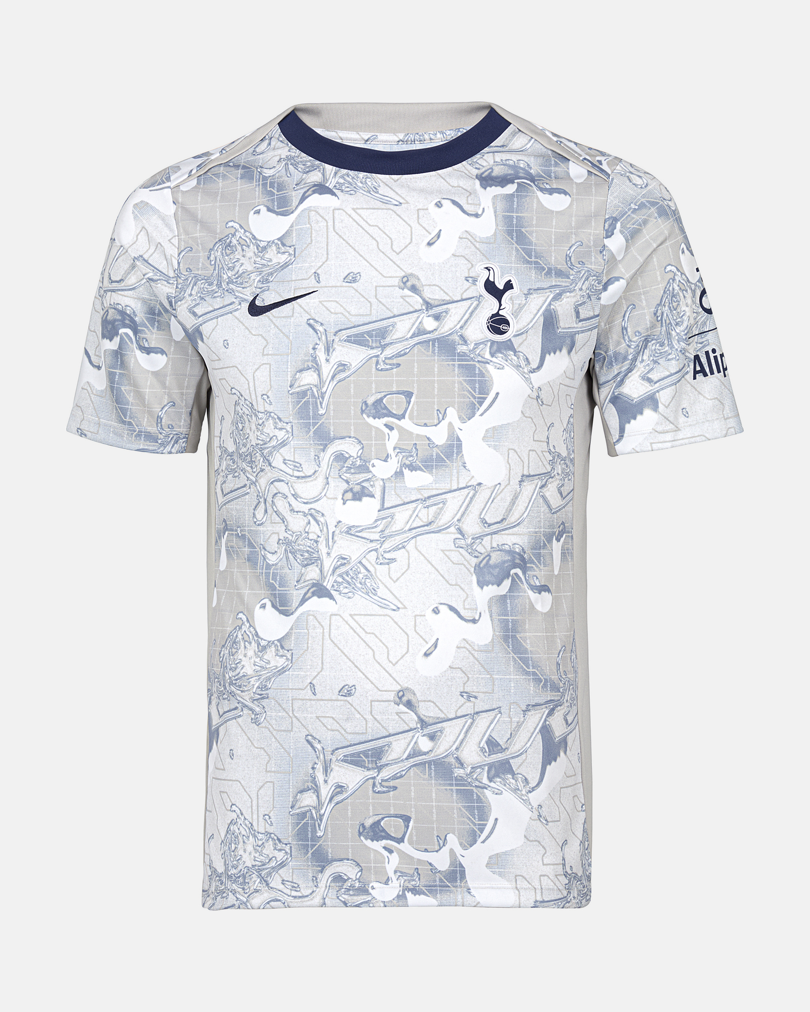 Spurs Nike Mens White And Grey Home Warm Up T-Shirt 2025/26
