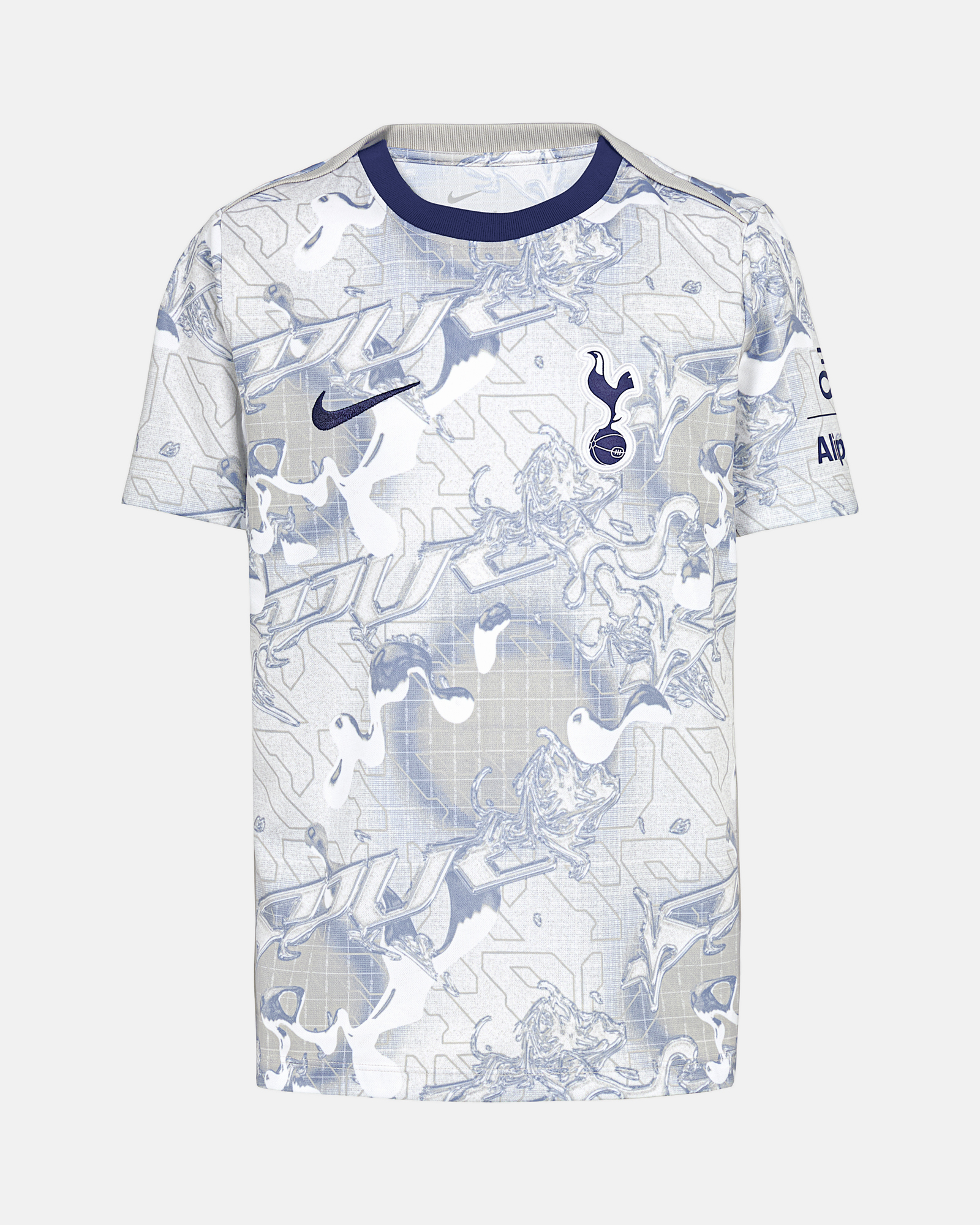 Spurs Nike Youth White And Grey Warm Up T-Shirt 2025/26