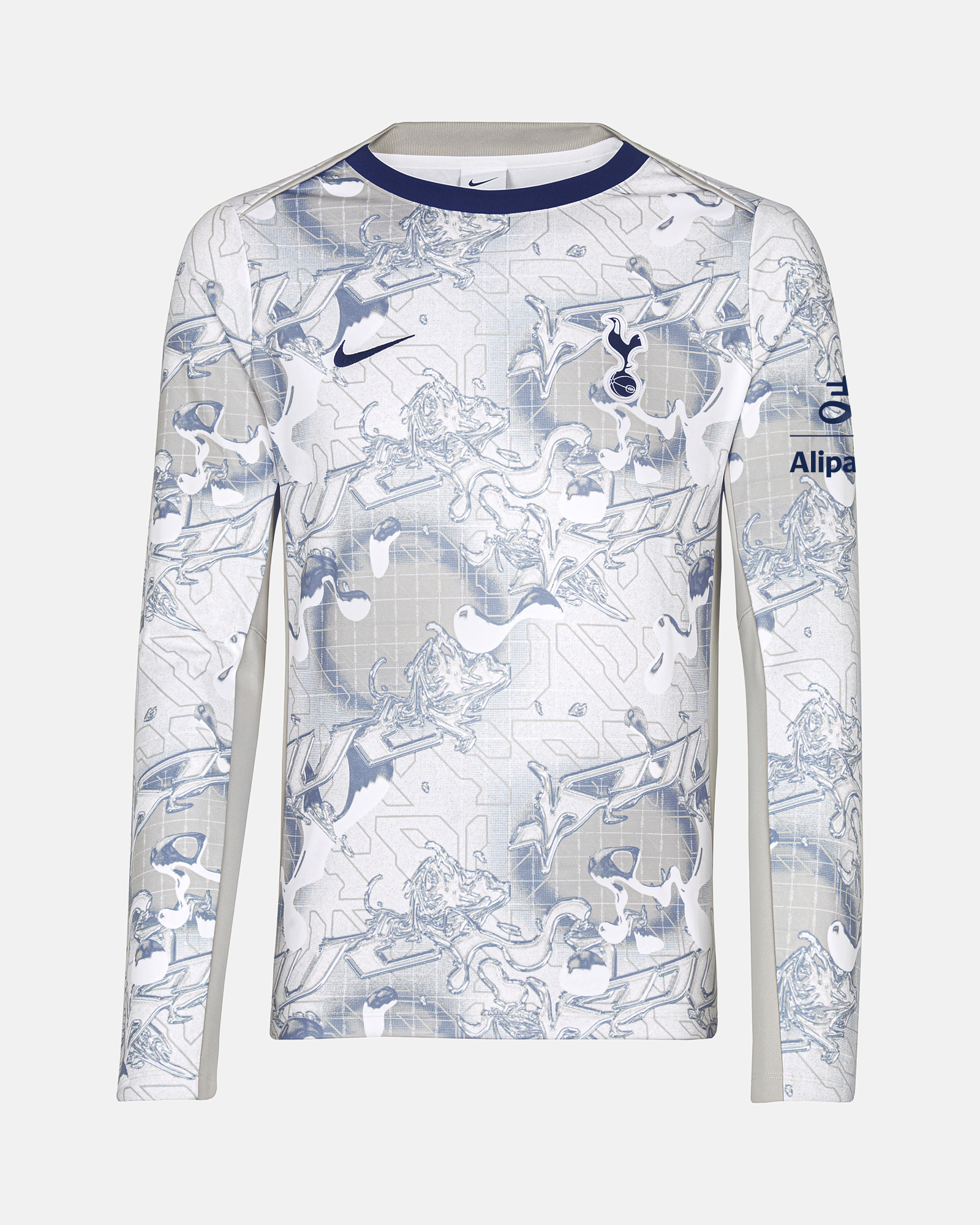 Spurs Nike Mens White Long Sleeve Home Warm Up T-Shirt 2025/26