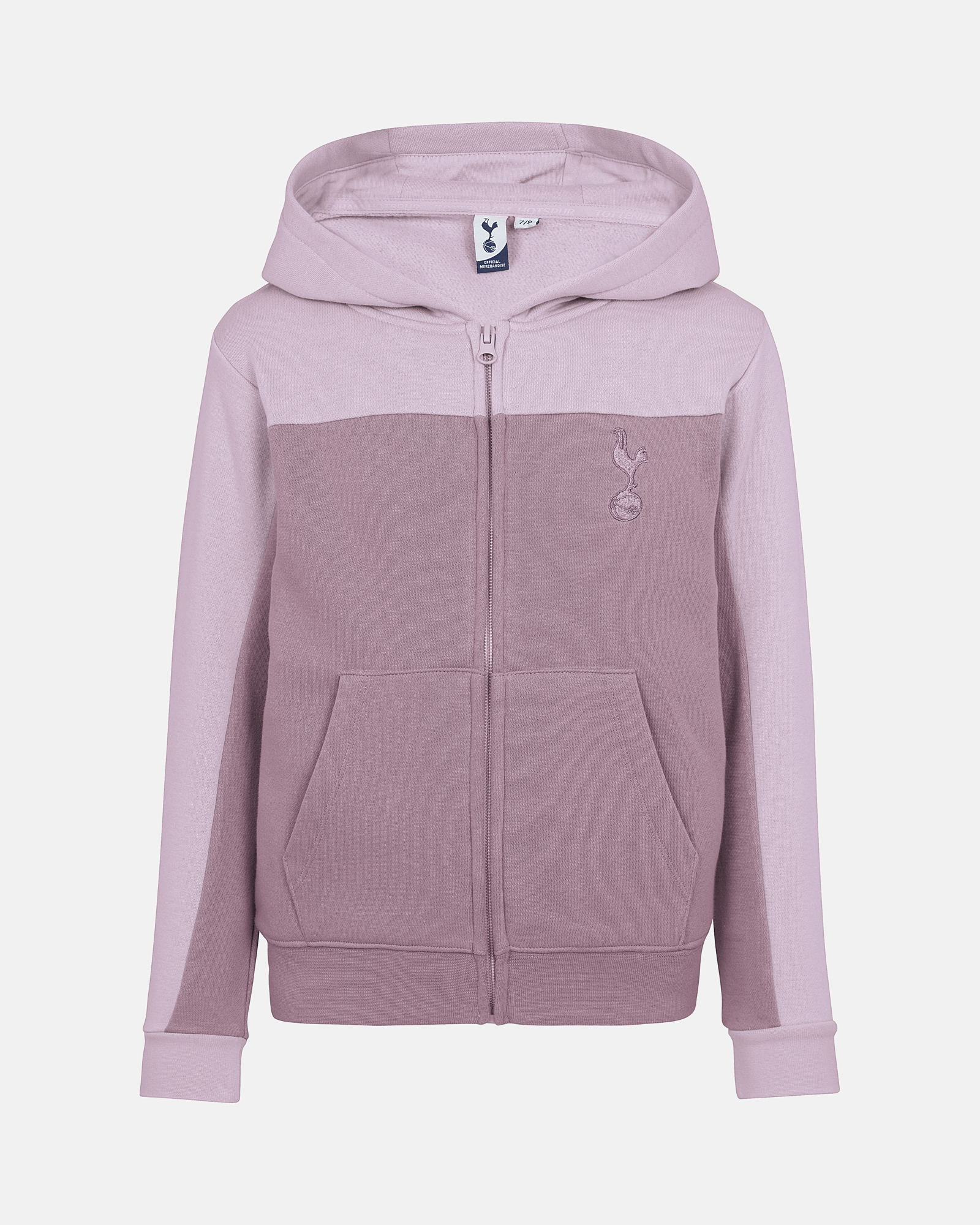 Spurs Kids Pink Colour Block Zip Through Hoodie