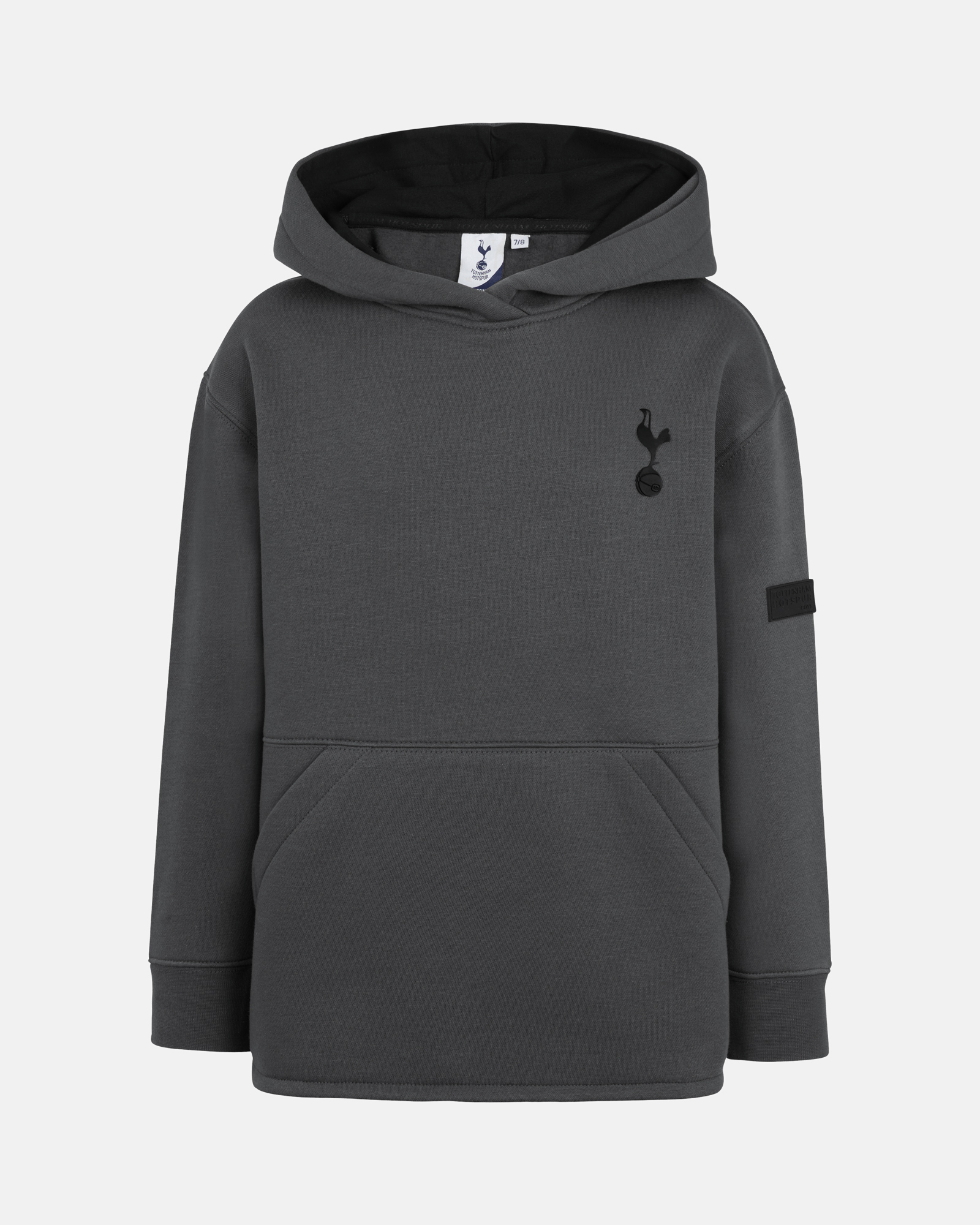 Spurs Kids Grey Sleeve Badge Hoodie