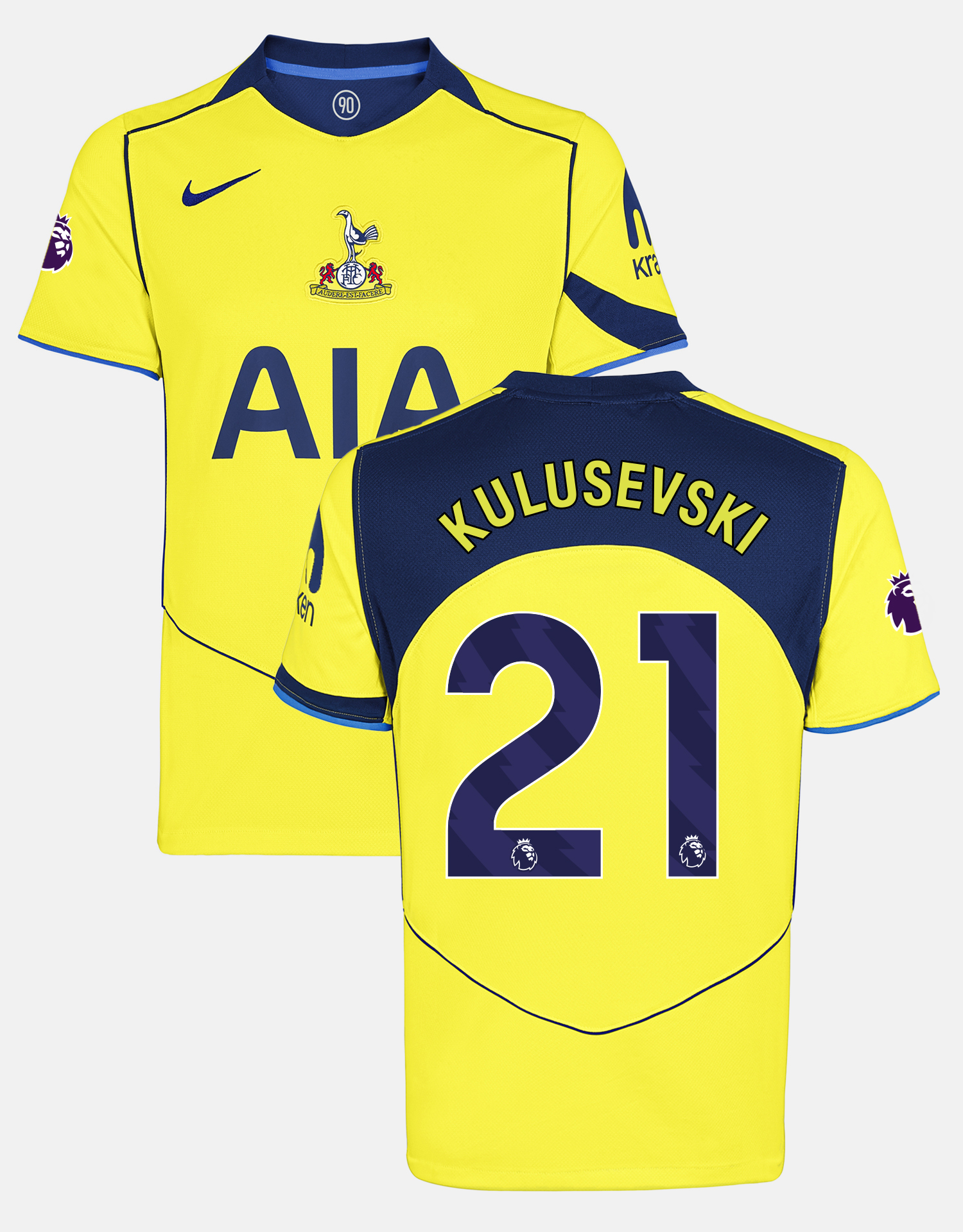 Dejan Kulusevski Mens Stadium Premier League Tottenham Hotspur Third Shirt 2025/26