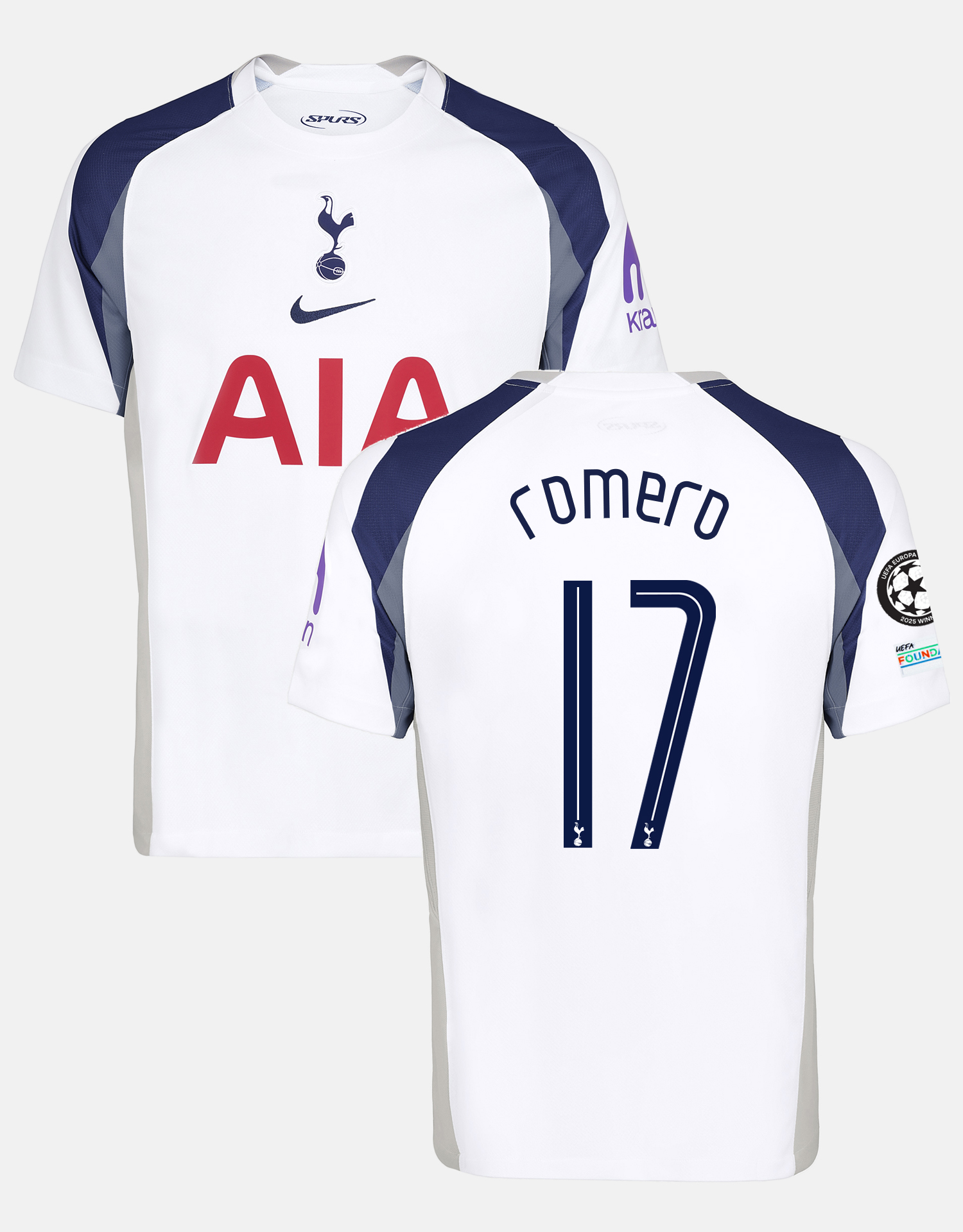Cristian Romero Youth Stadium Club Tottenham Hotspur Home Shirt 2025/26