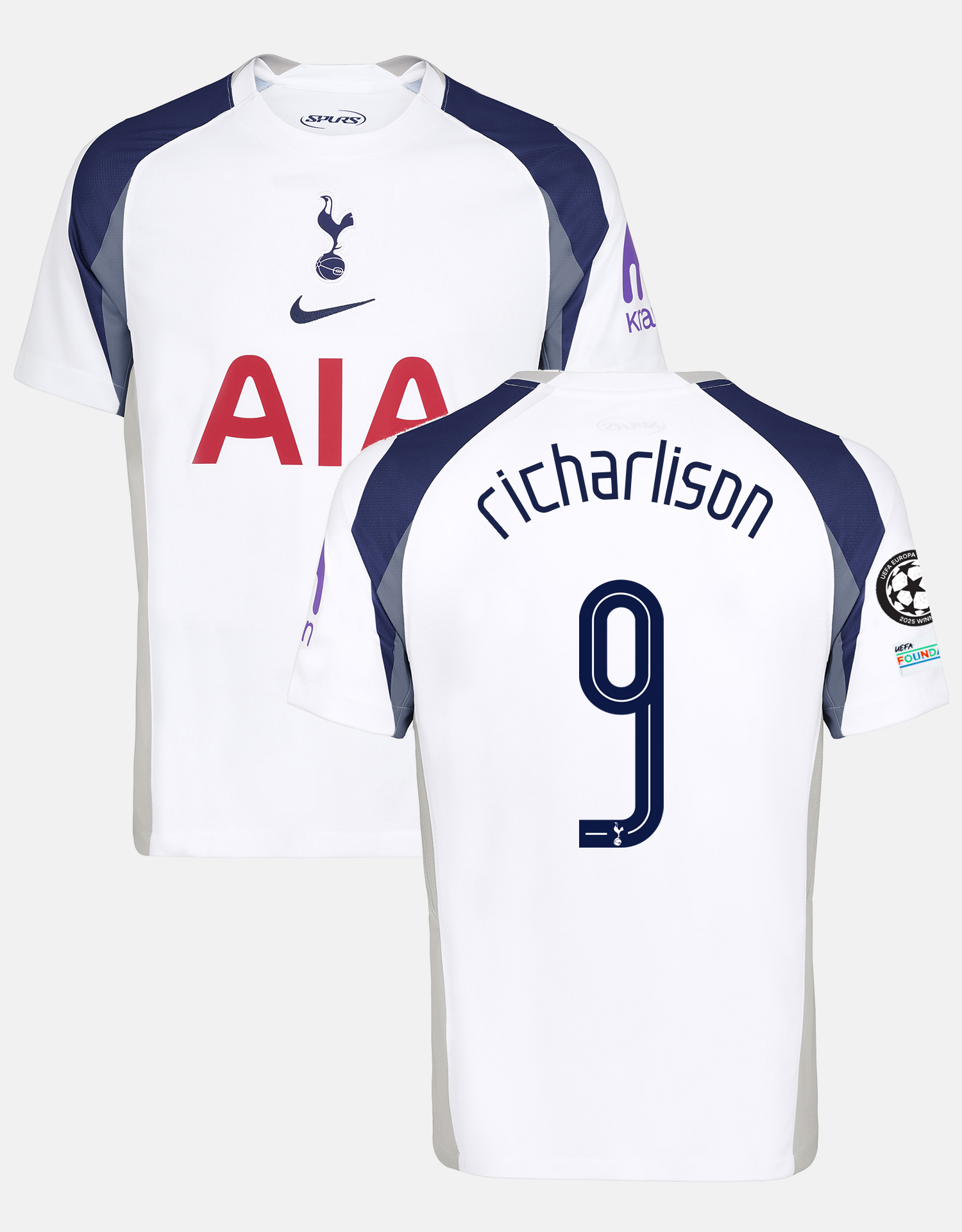 Richarlison Mens Stadium Club Tottenham Hotspur Home Shirt 2025/26
