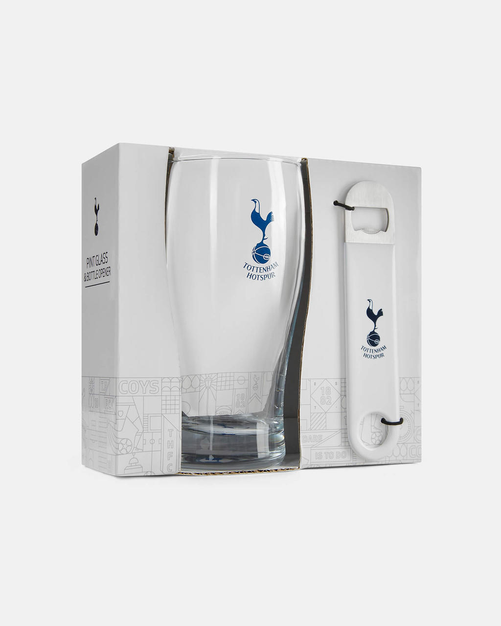 Tottenham Hotspur FC Official Wordmark Soccer Crest Peroni Pint Glass 