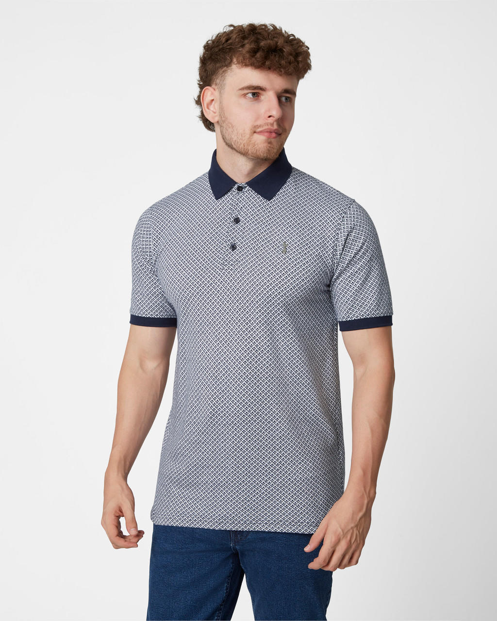 Spurs Mens All Over Jacquard Polo | Official Spurs Store