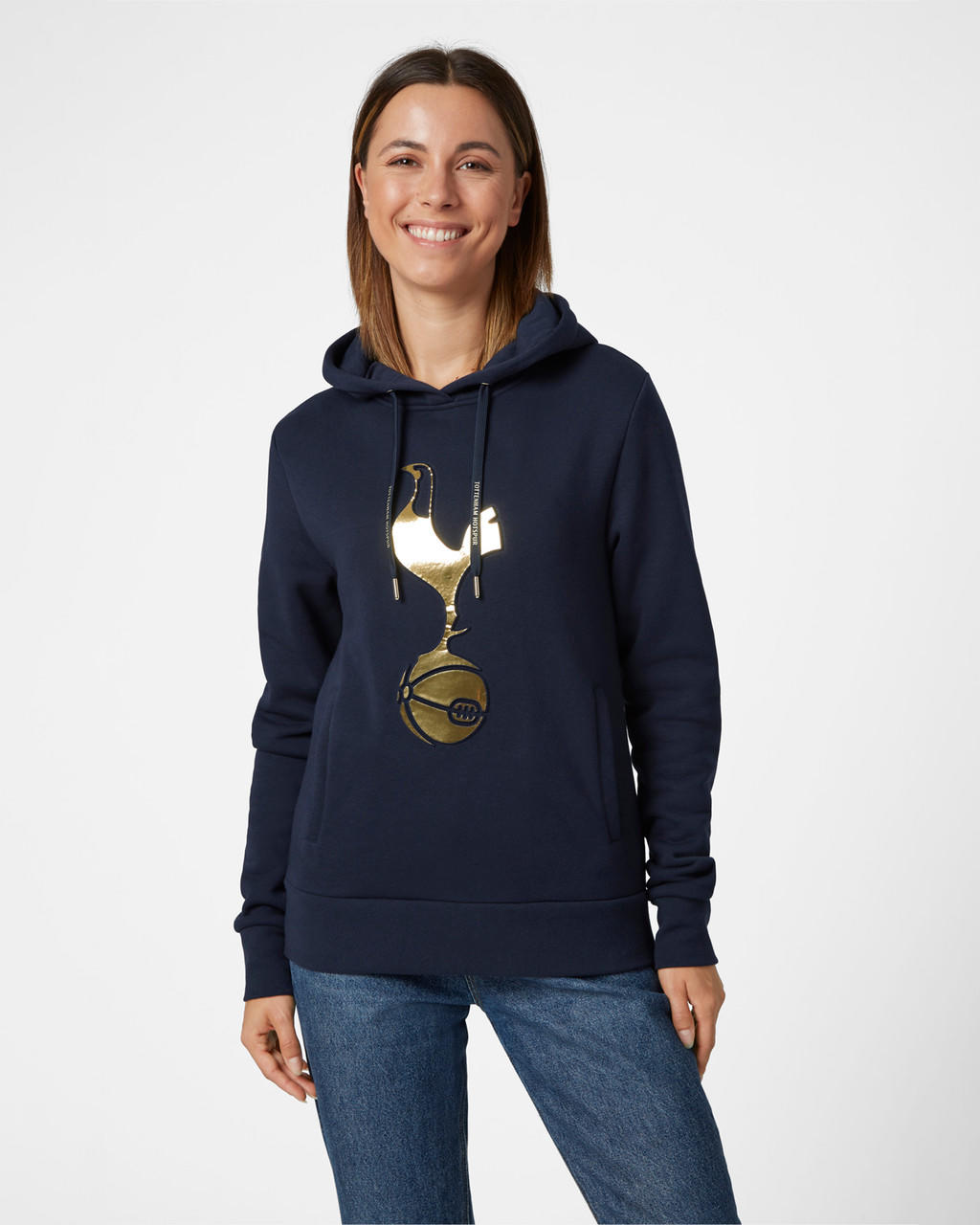 Womens hoodies & track tops Spurs Womens Embossed Cockerel Navy Hoodie 