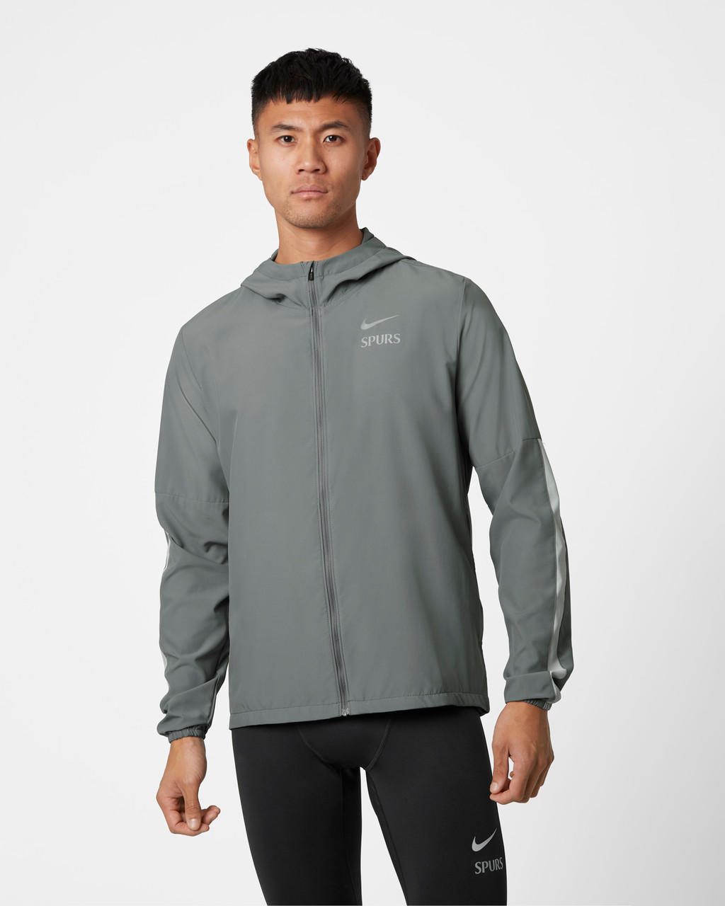 Spurs Mens Nike Grey Running Woven Jacket | Official Spurs Store