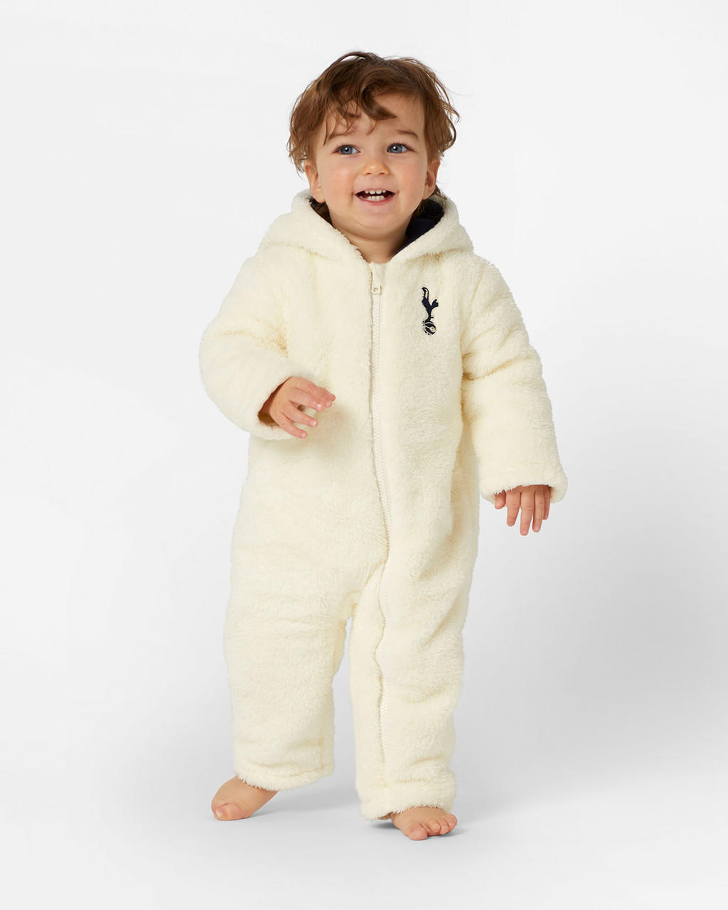  Spurs Baby Sherpa White Snuggle Suit 