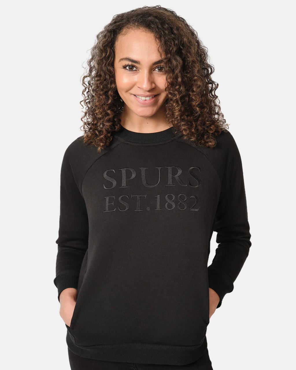  Spurs Womens 1882 Oversized Black Sweatshirt 