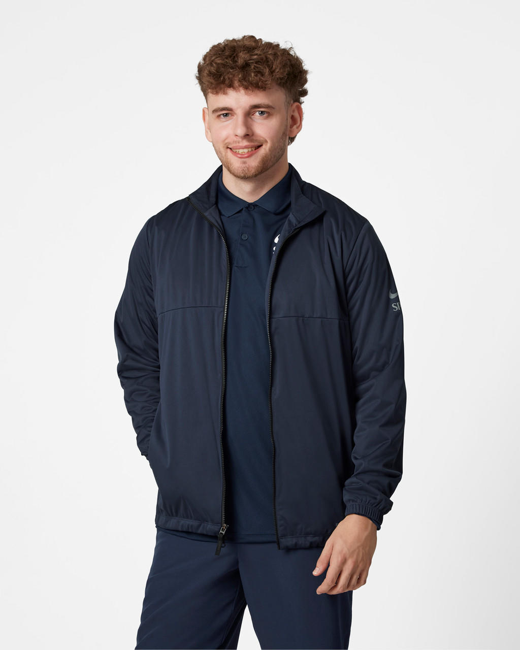 Spurs Nike Mens Navy Zip Vapor Golf Jacket