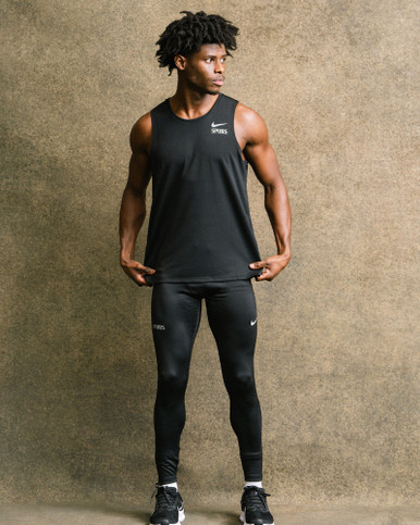 Spurs Nike Mens Active Black Tights, Medium Spurs Nike Mens Active Black Tights, Medium